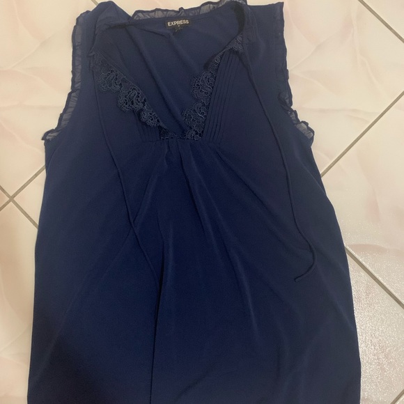 Express Tops - NWOT Express Navy Blouse